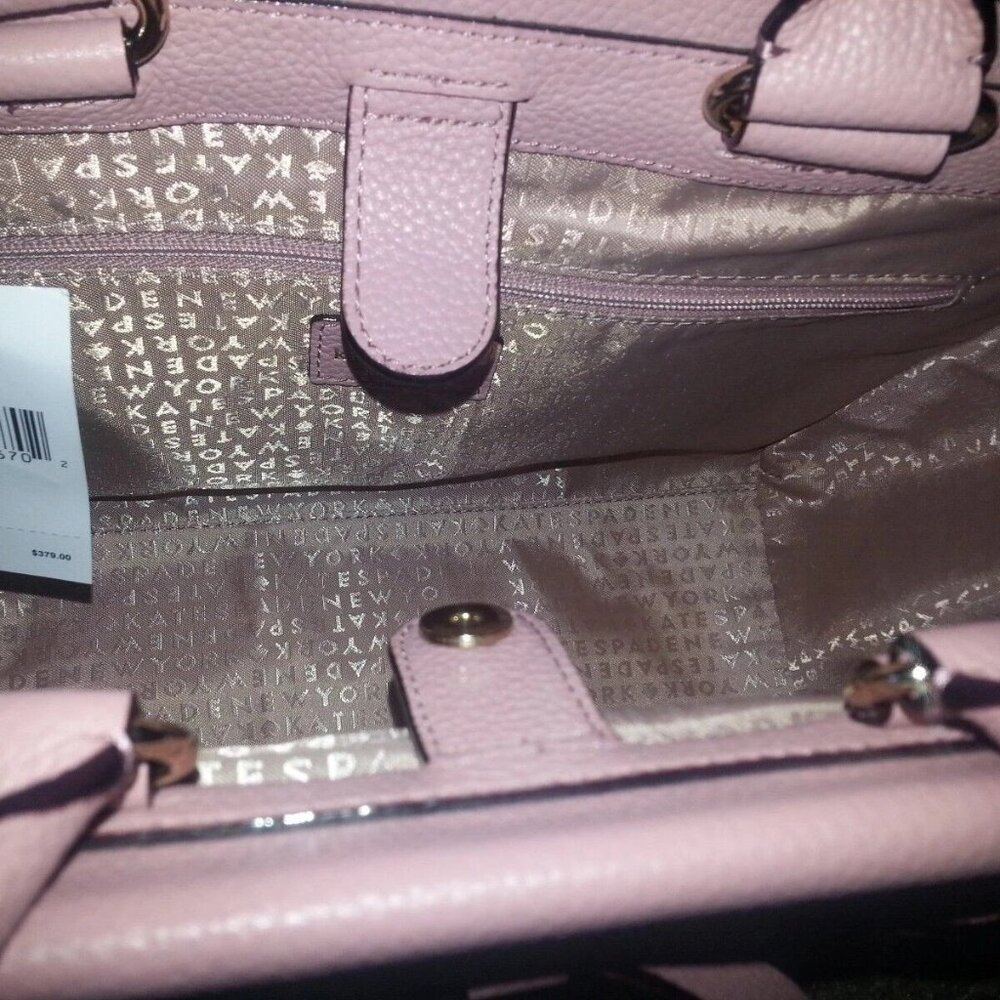 KATE SPADE New York-AVALON PLACE NATALA-ROSEFROST Pebbled Leather Tote w/Strap- - Picture 7 of 8